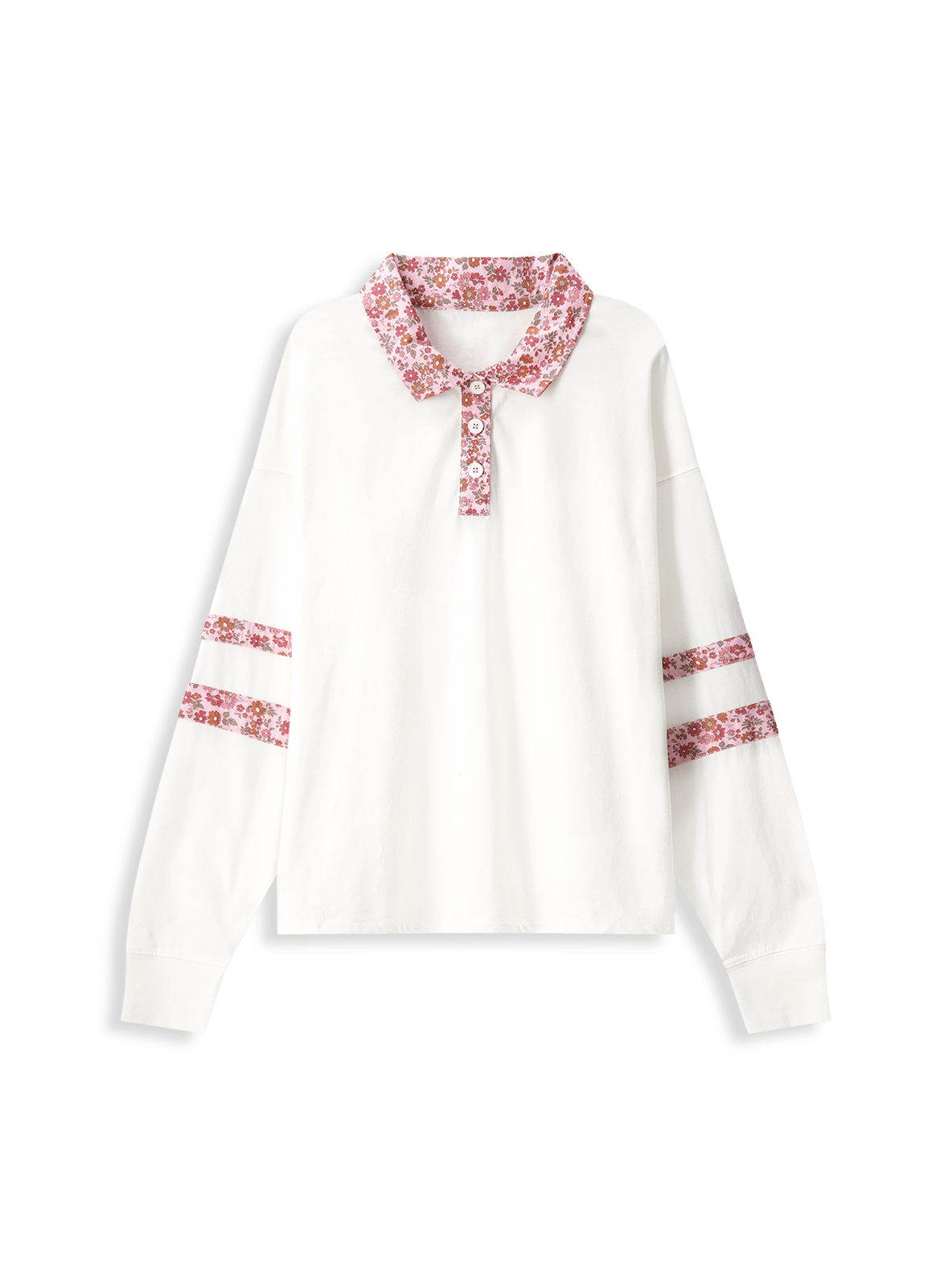 The Essential Jersey Stripe Polo with Floral Print