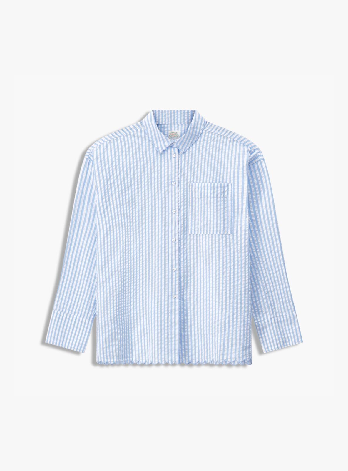 Scalloped Oversized Shirt