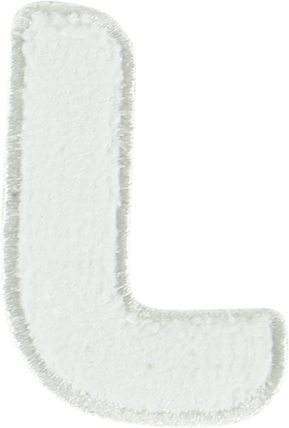 Coconut Terry Letter Patch