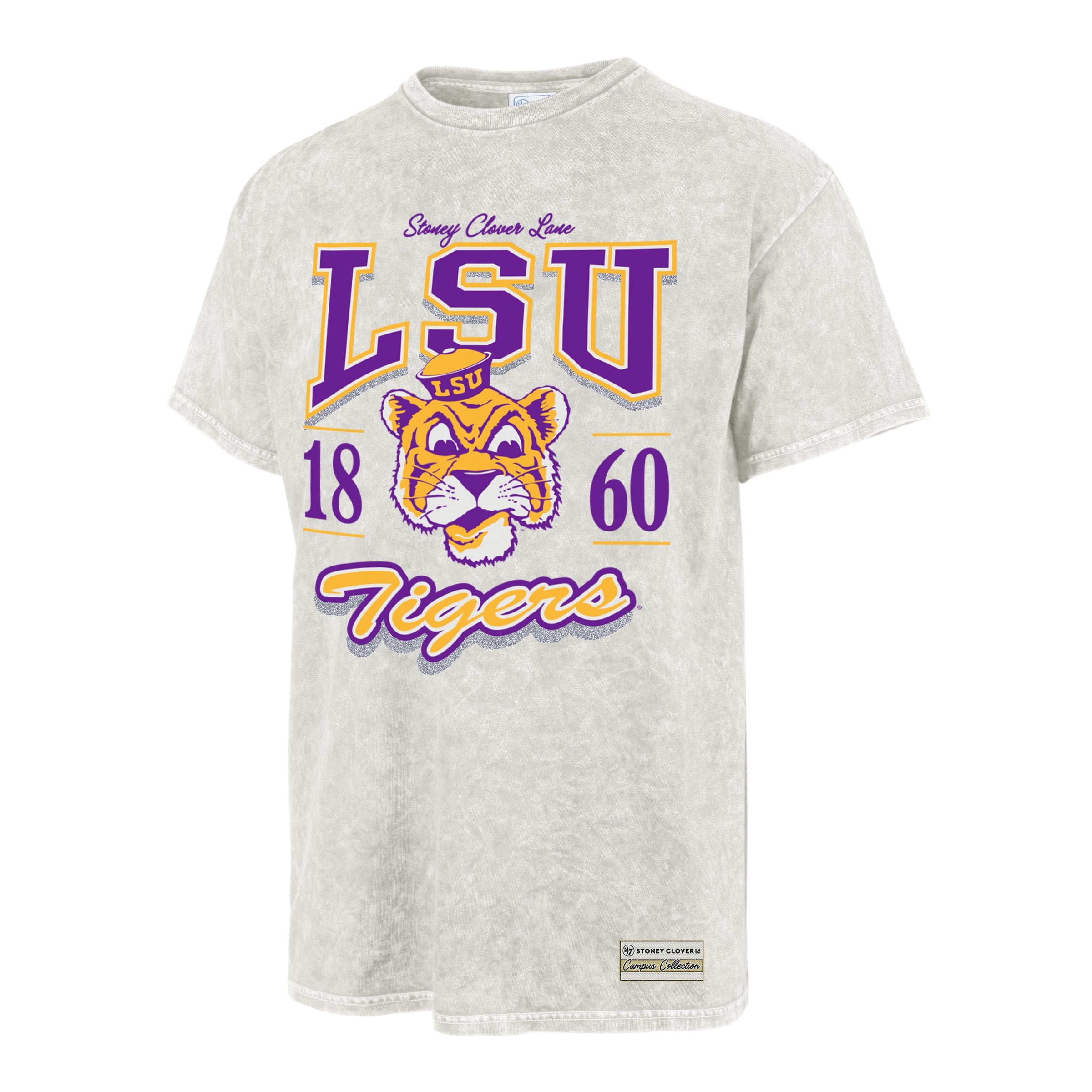 Stoney Clover Lane X '47 Louisiana State University Glitter Spirit Vintage Tubular Tee
