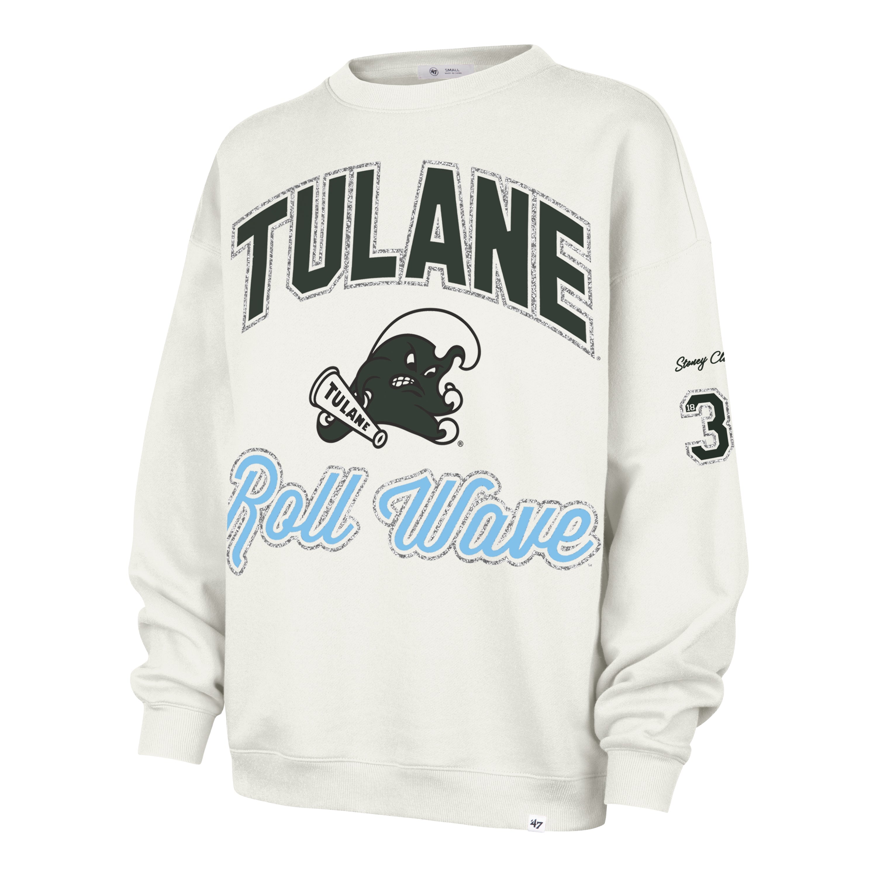 Stoney Clover Lane X '47 Tulane University Glitter Arch Oversized Crew