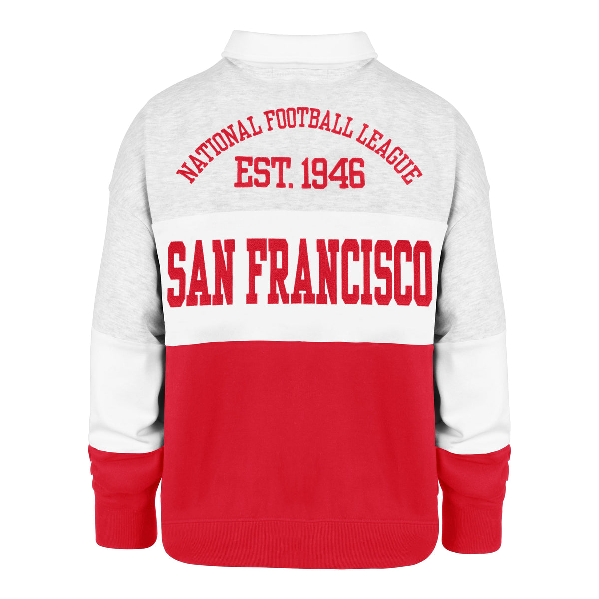 Stoney Clover Lane X '47 San Francisco 49ers Paneled Rugby Sweatshirt