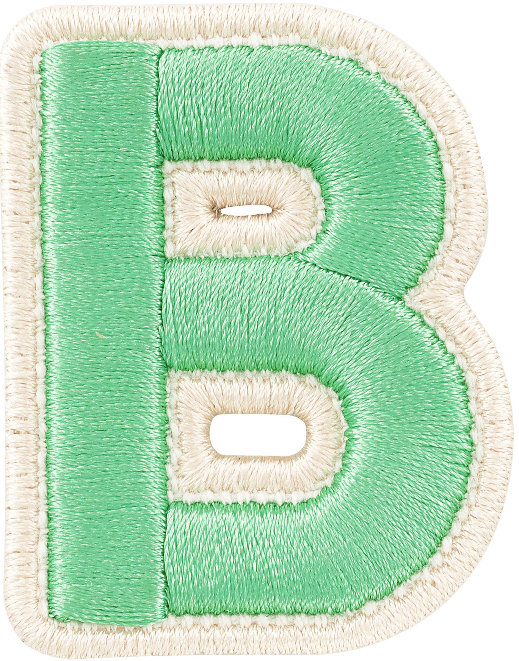 Avocado Rolled Embroidery Letter Patch