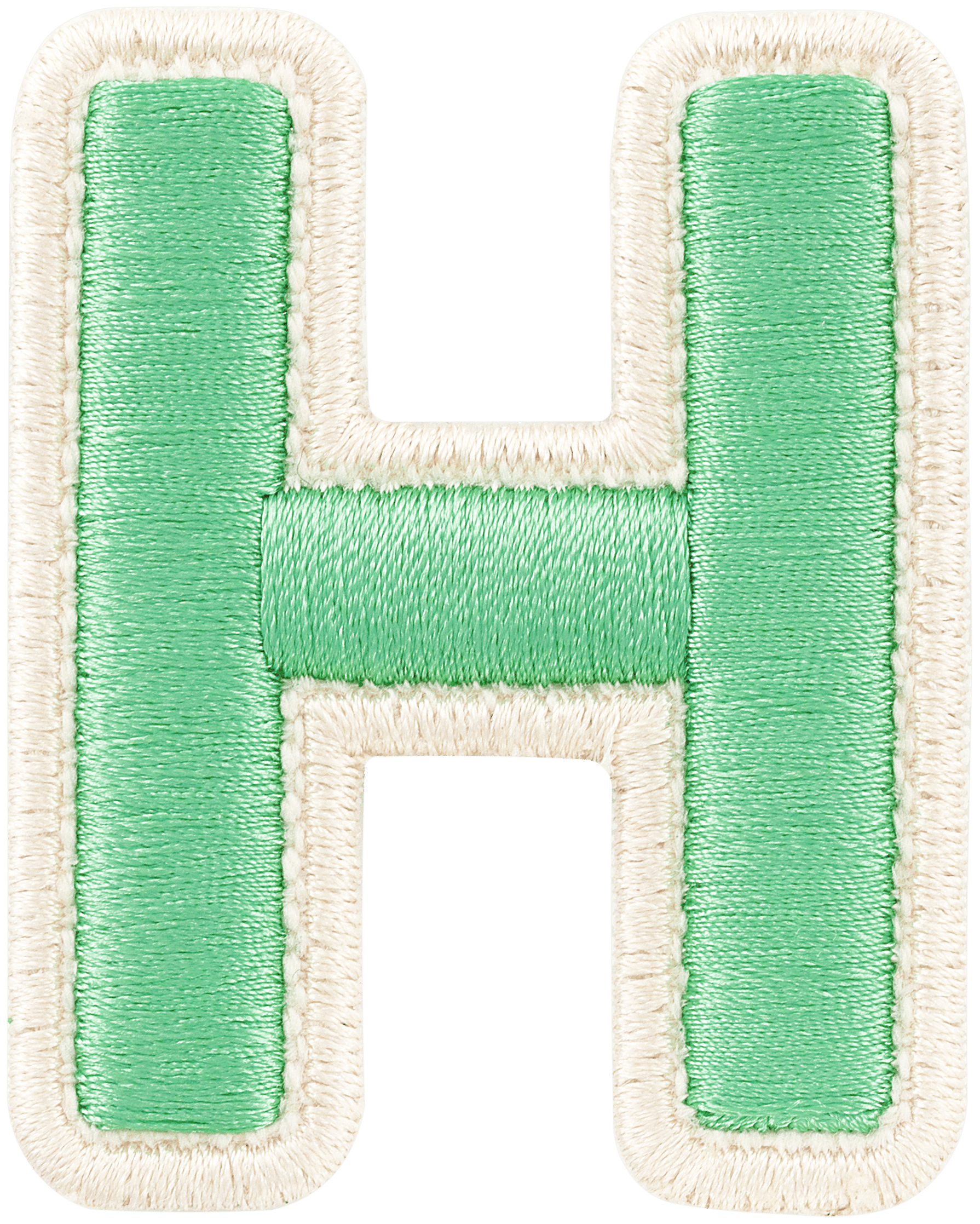 Avocado Rolled Embroidery Letter Patch