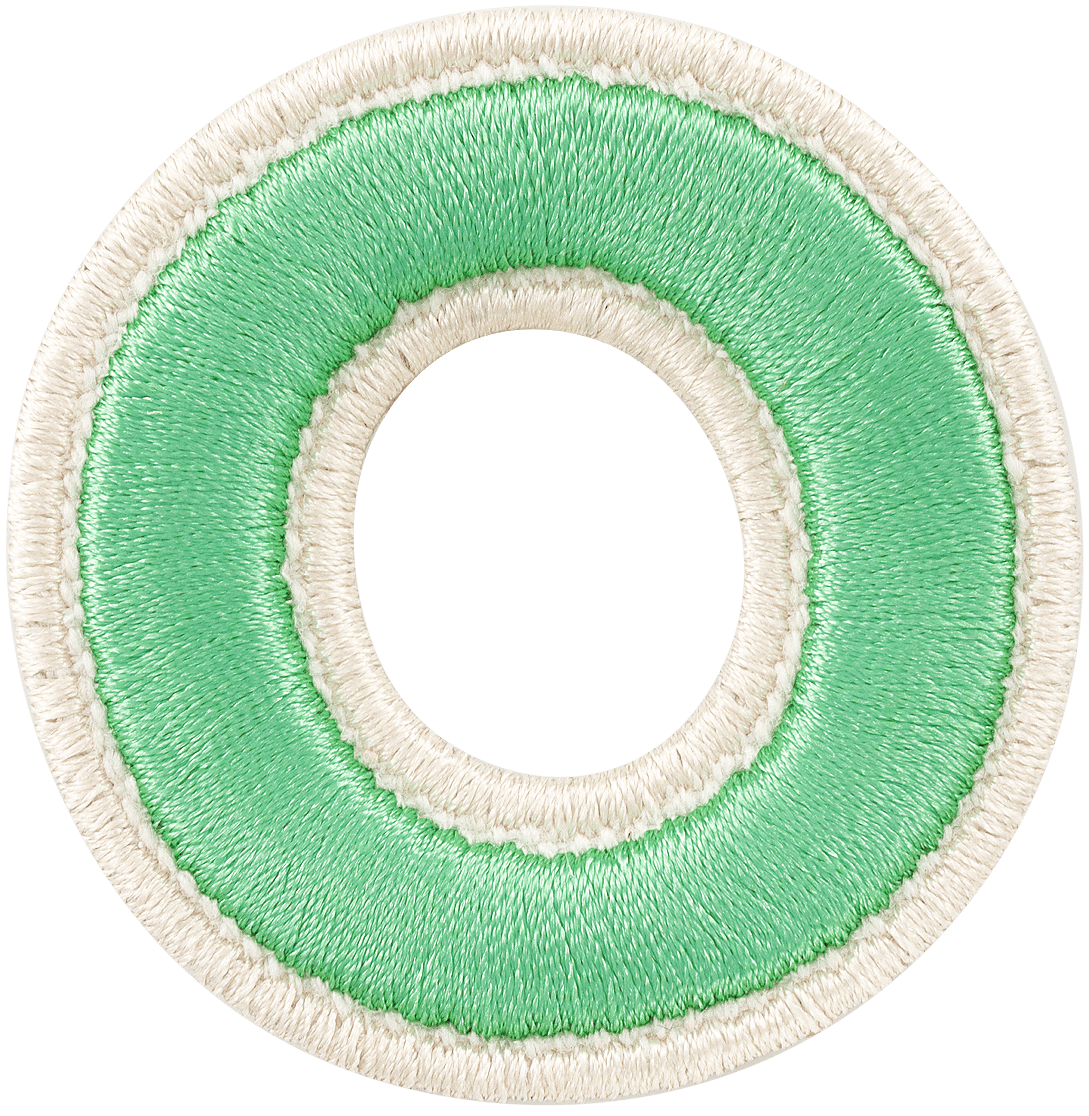 Avocado Rolled Embroidery Letter Patch