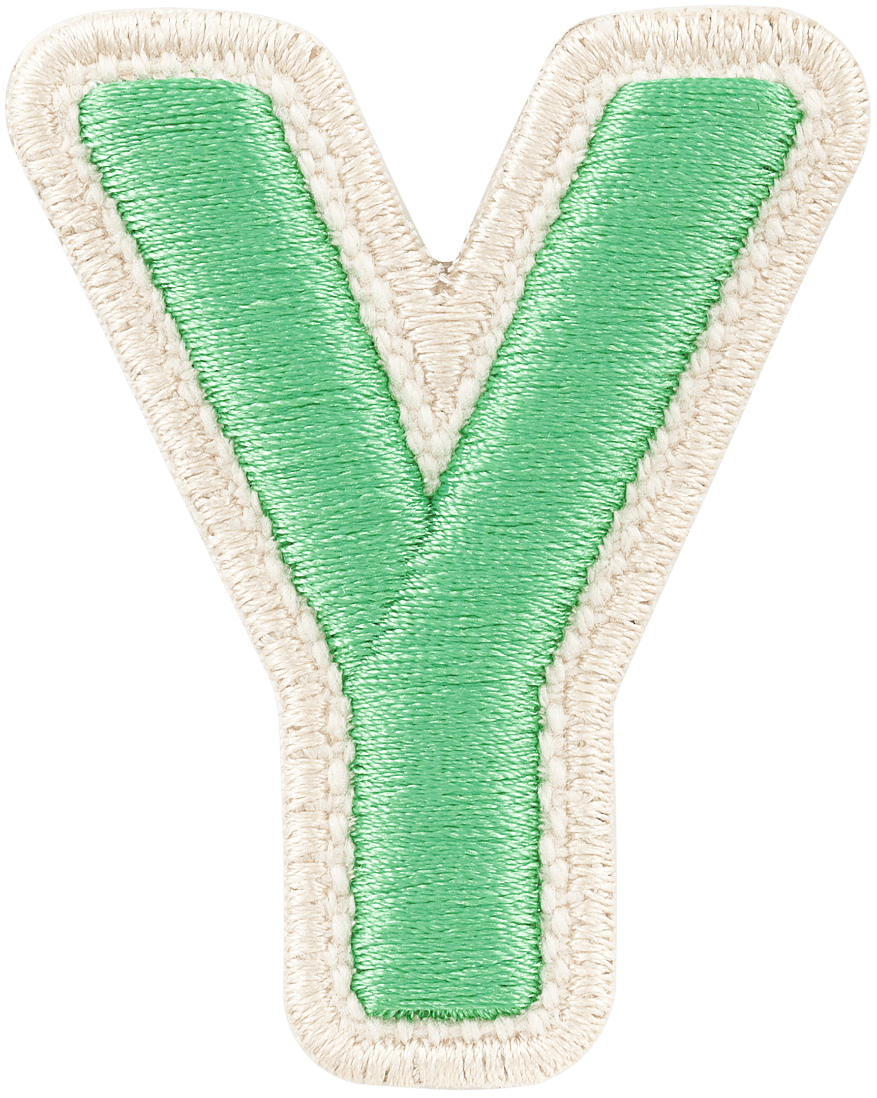 Avocado Rolled Embroidery Letter Patch