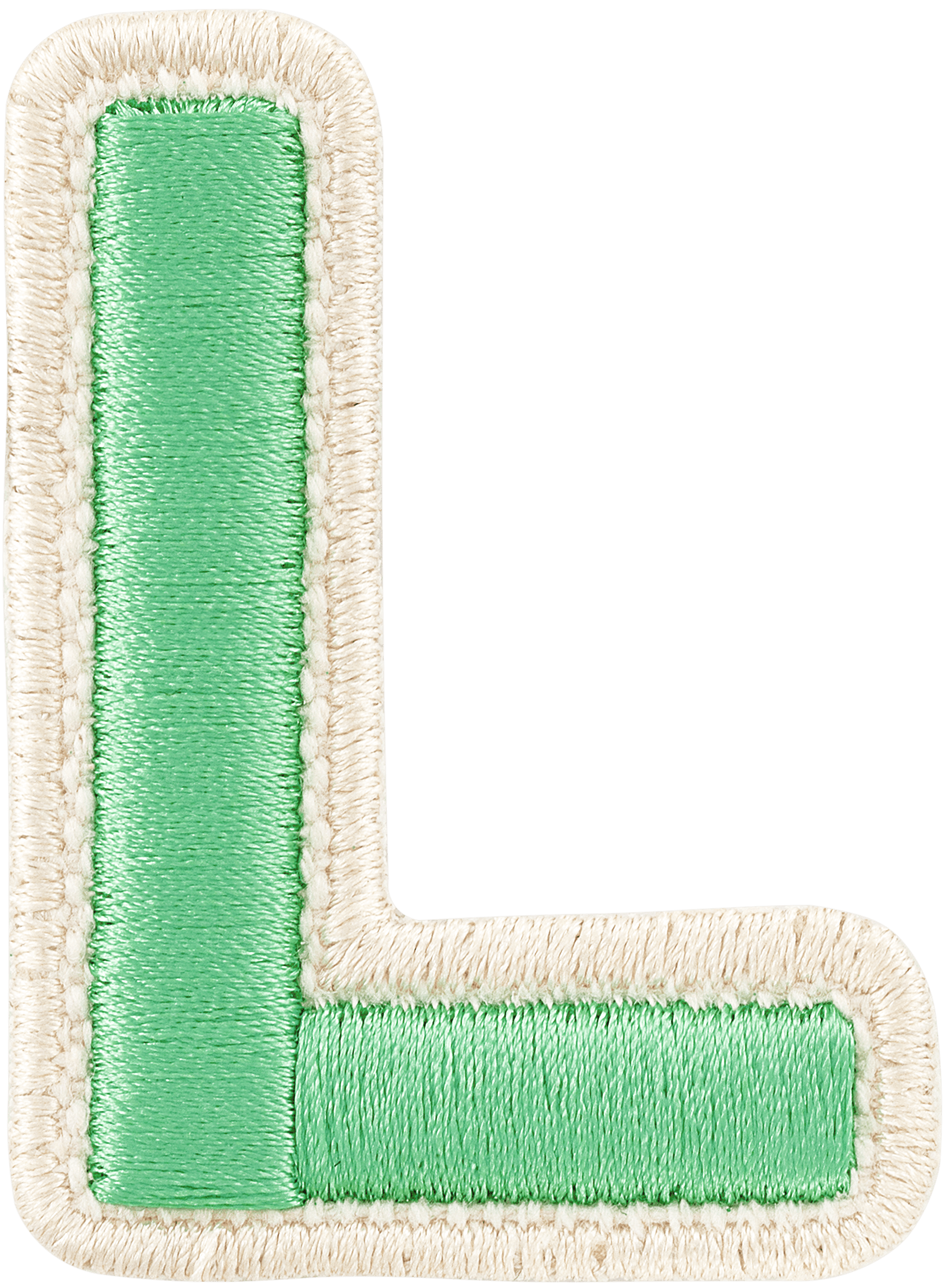 Avocado Rolled Embroidery Letter Patch