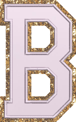 Jumbo Lilac Glitter Varsity Letter Patch