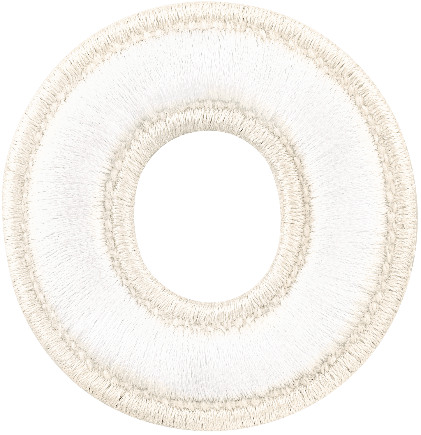 Blanc Rolled Embroidery Letter Patch