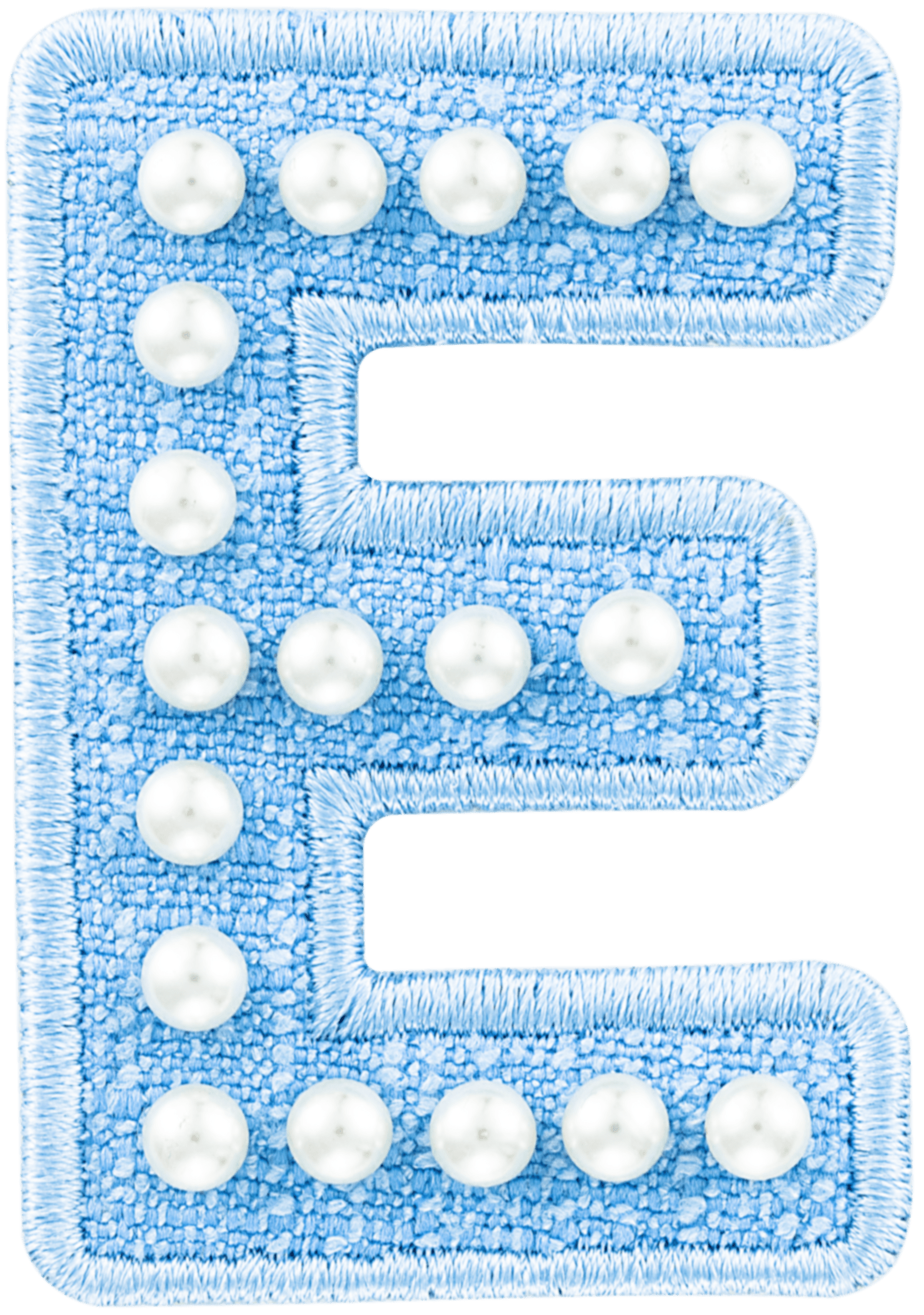 Blue Pearl Letter Patch