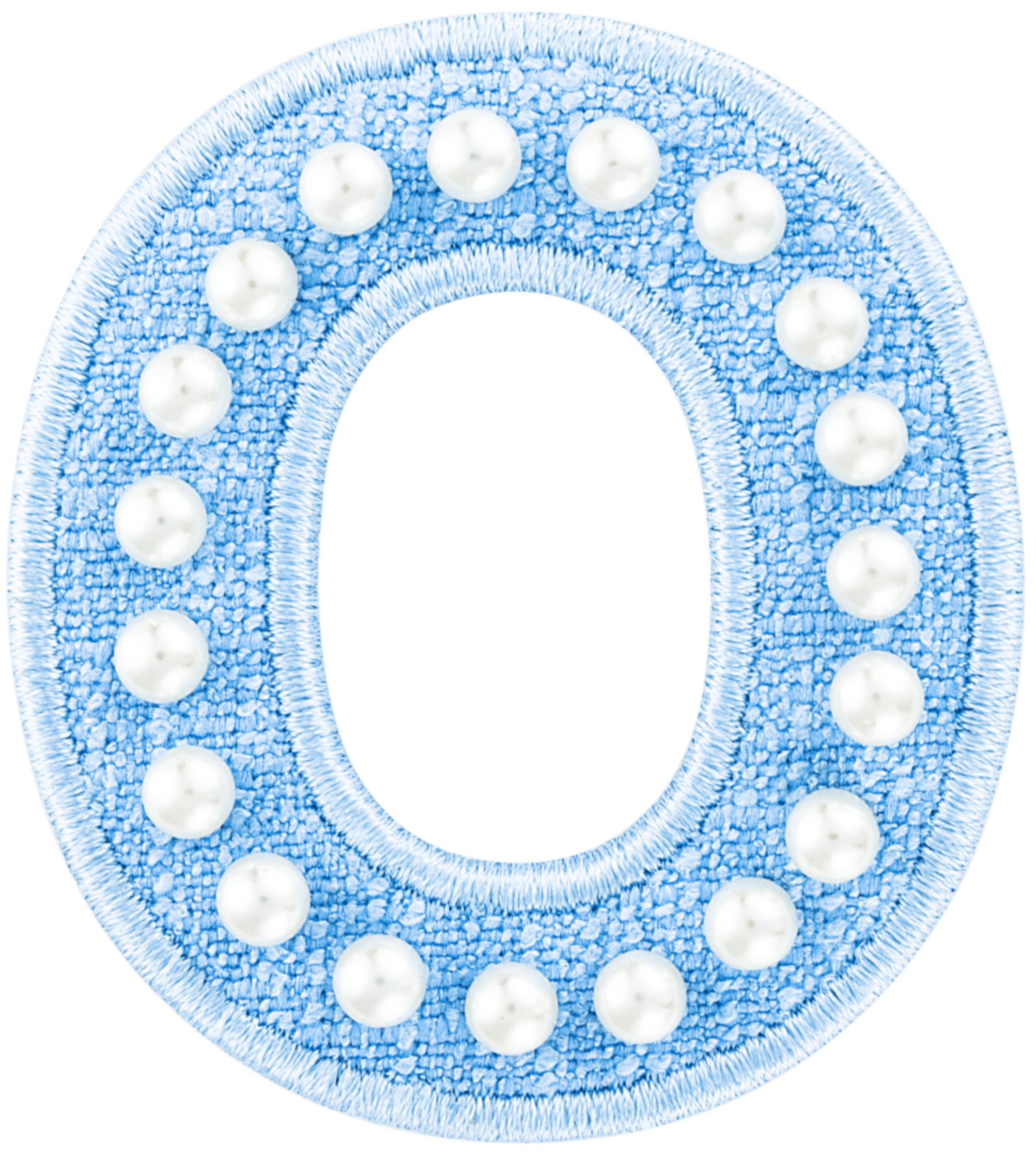 Blue Pearl Letter Patch