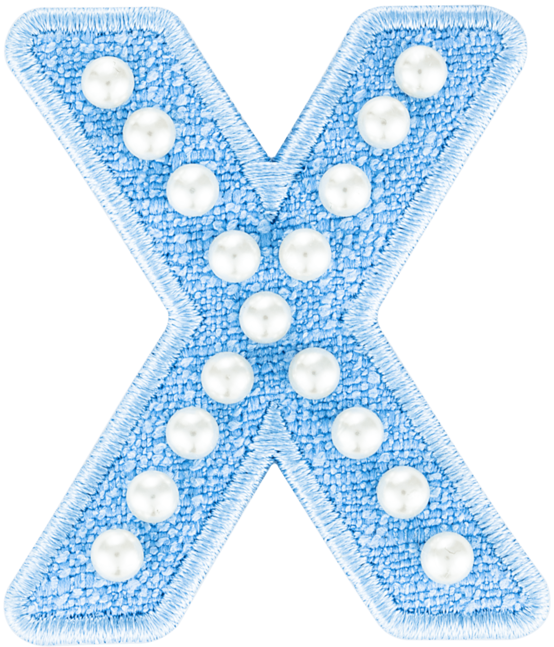 Blue Pearl Letter Patch
