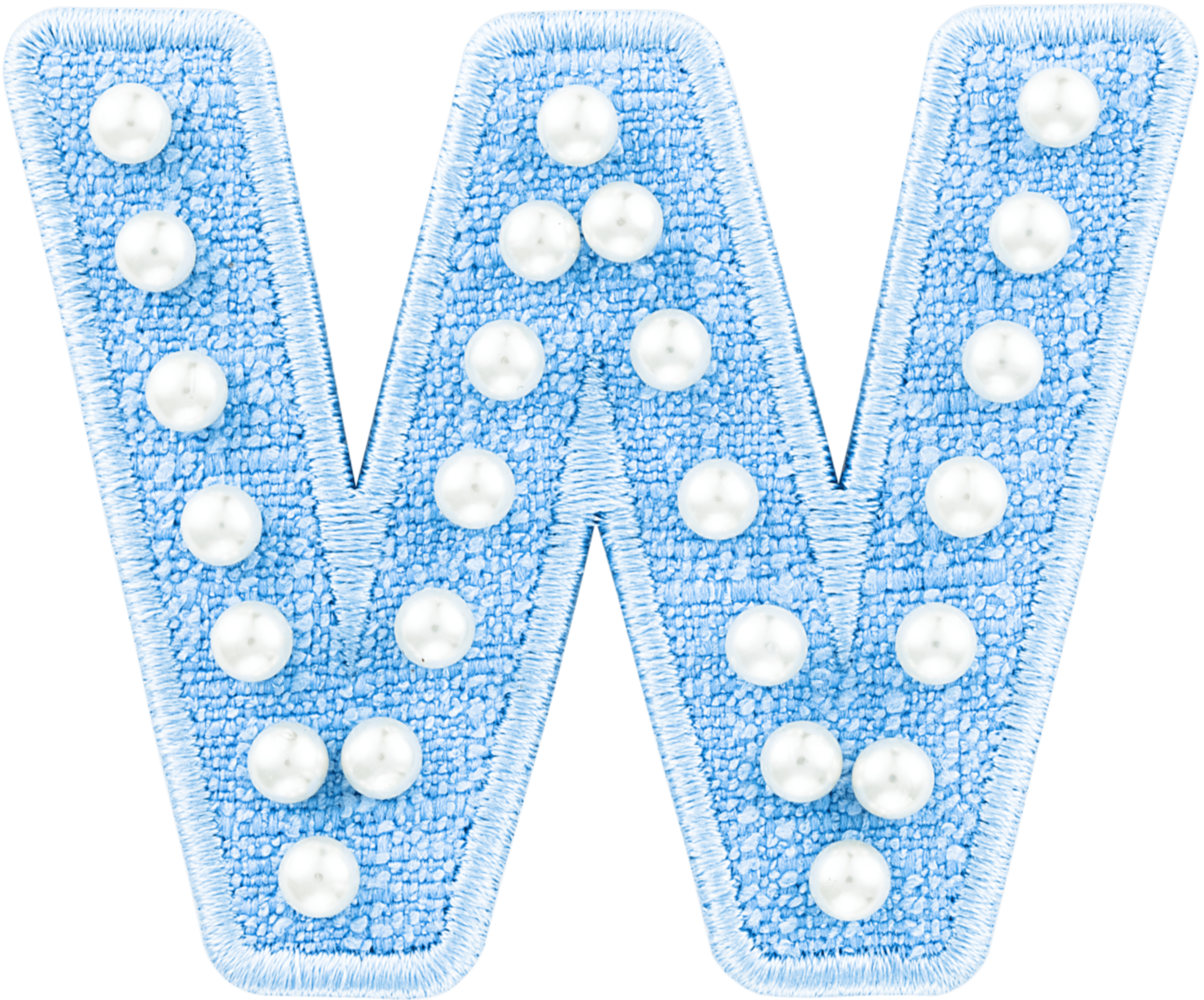 Blue Pearl Letter Patch