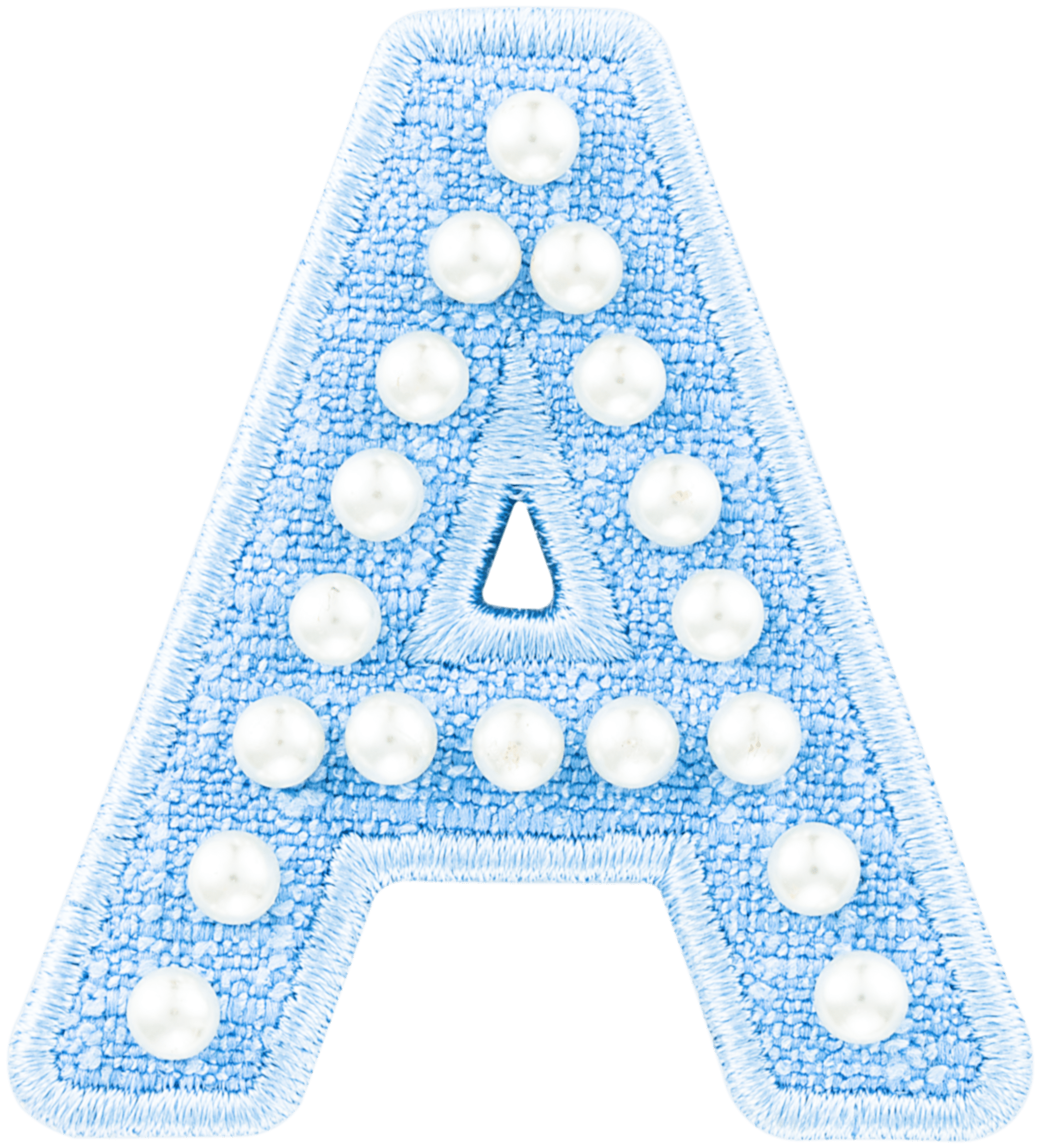 Blue Pearl Letter Patch