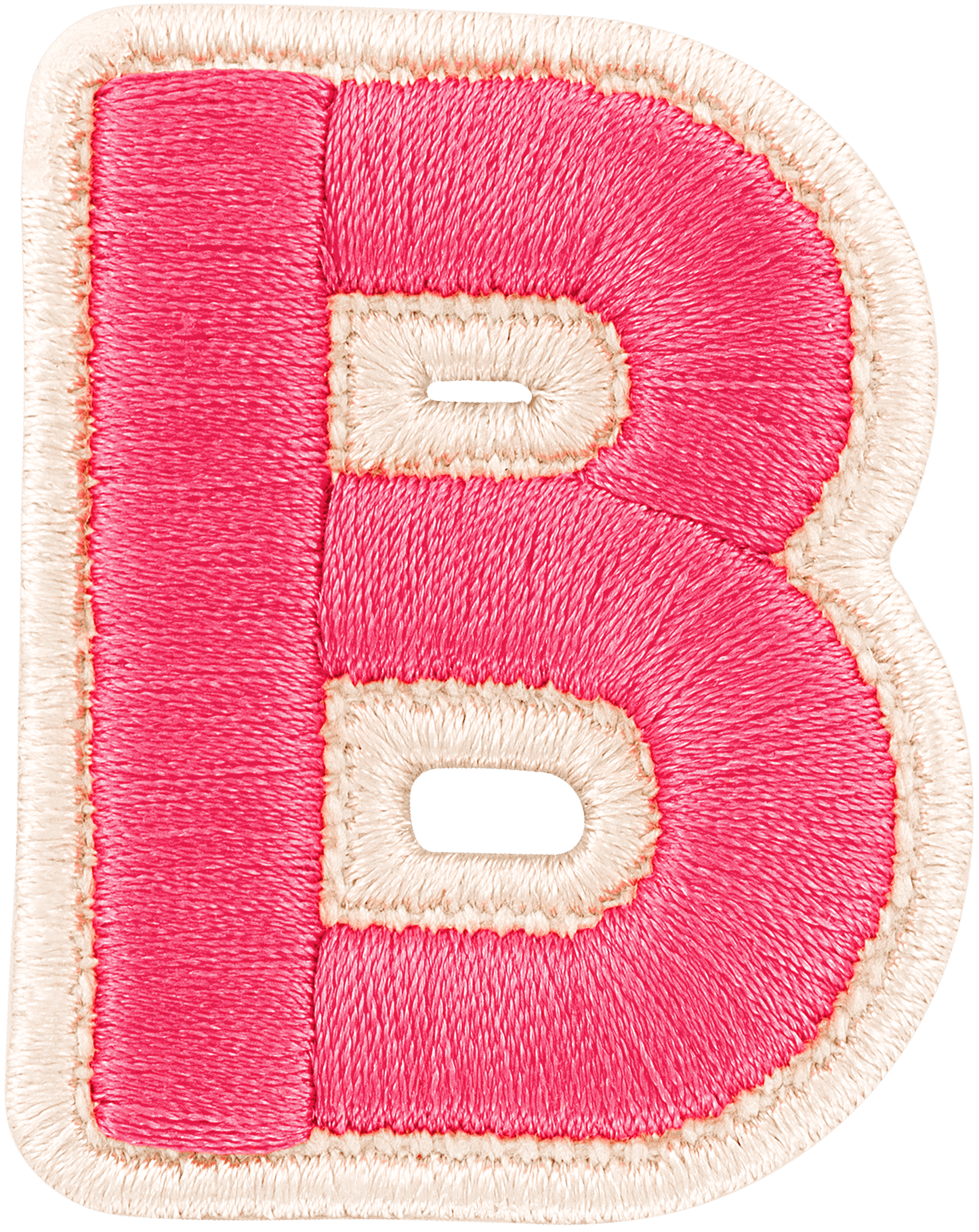 Bubblegum Rolled Embroidery Letter Patch