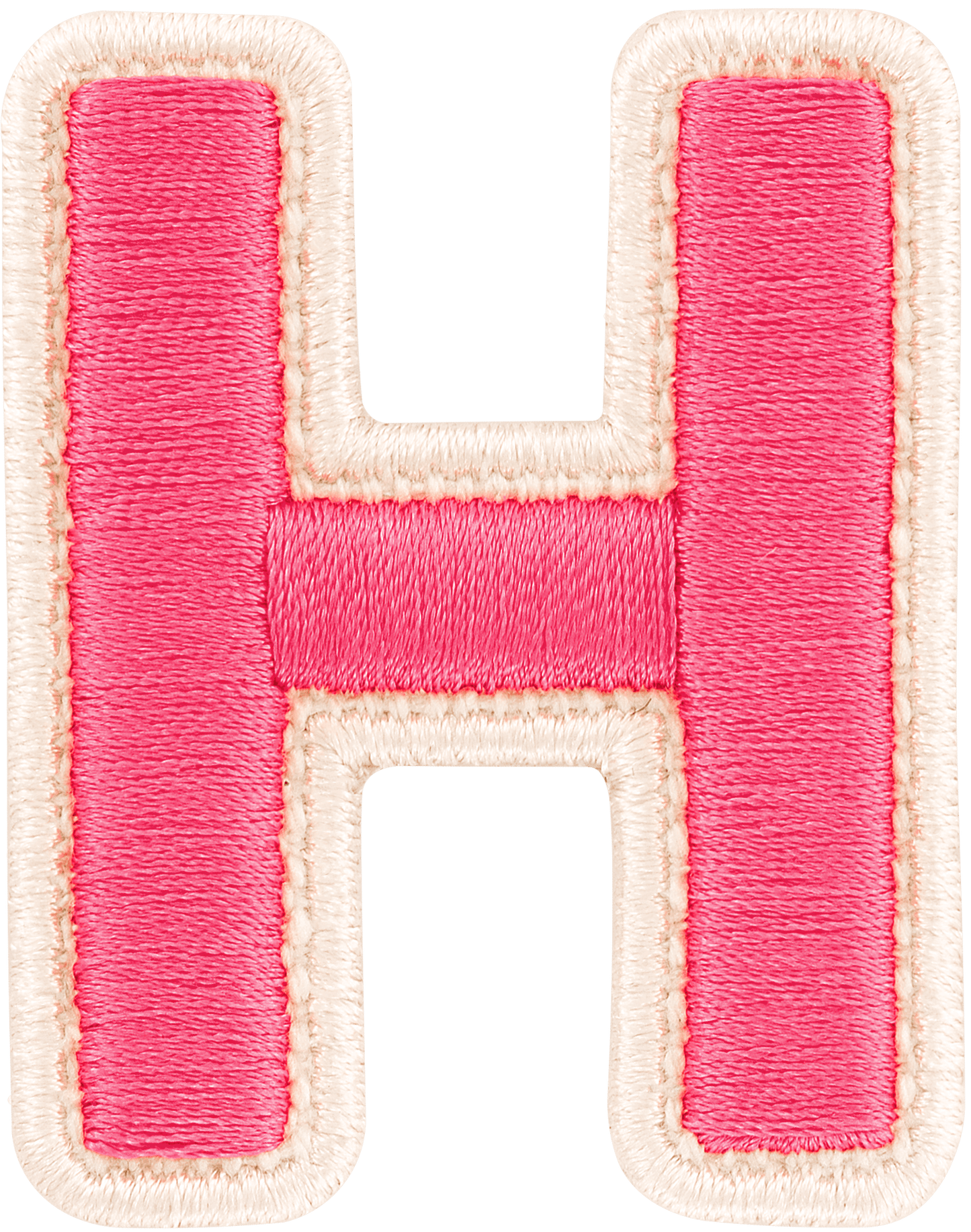 Bubblegum Rolled Embroidery Letter Patch