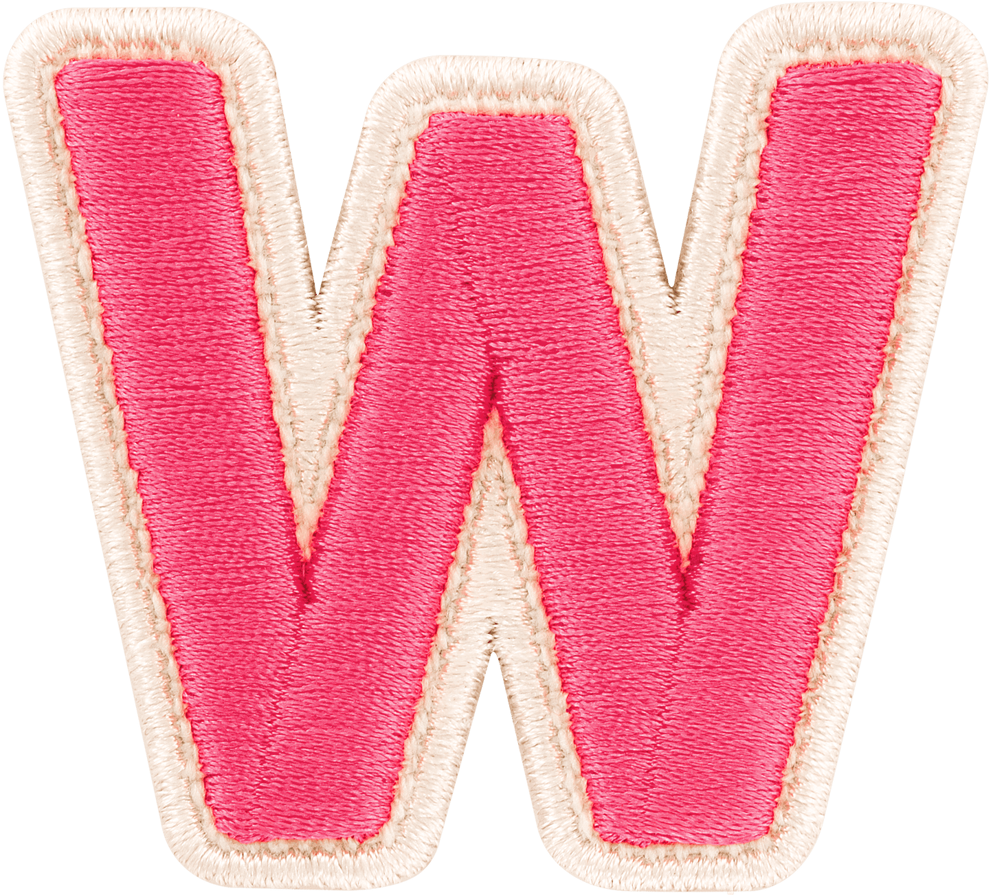 Bubblegum Rolled Embroidery Letter Patch