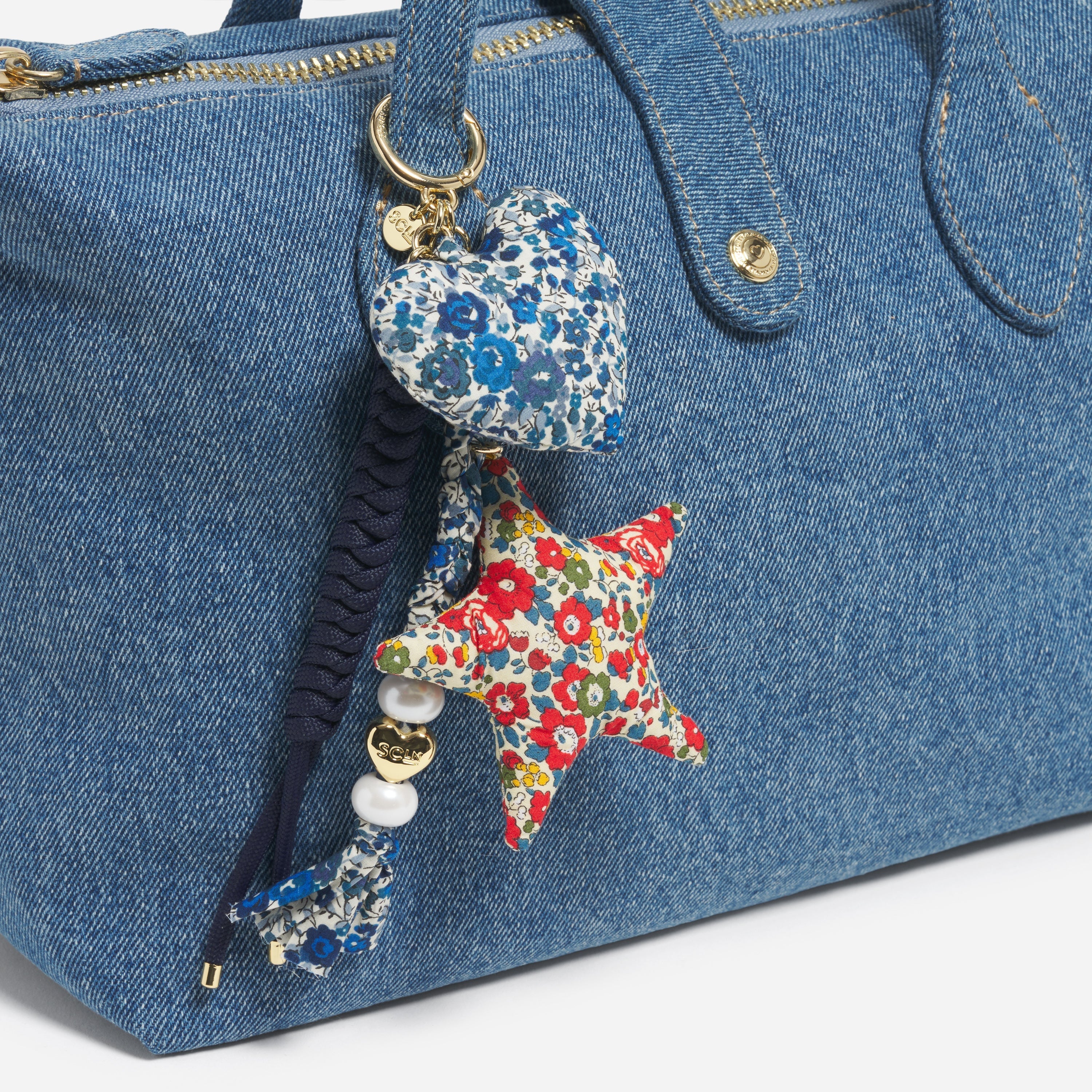 Braided Bag Charm Made with Liberty Fabric - Stoney Clover Lane
