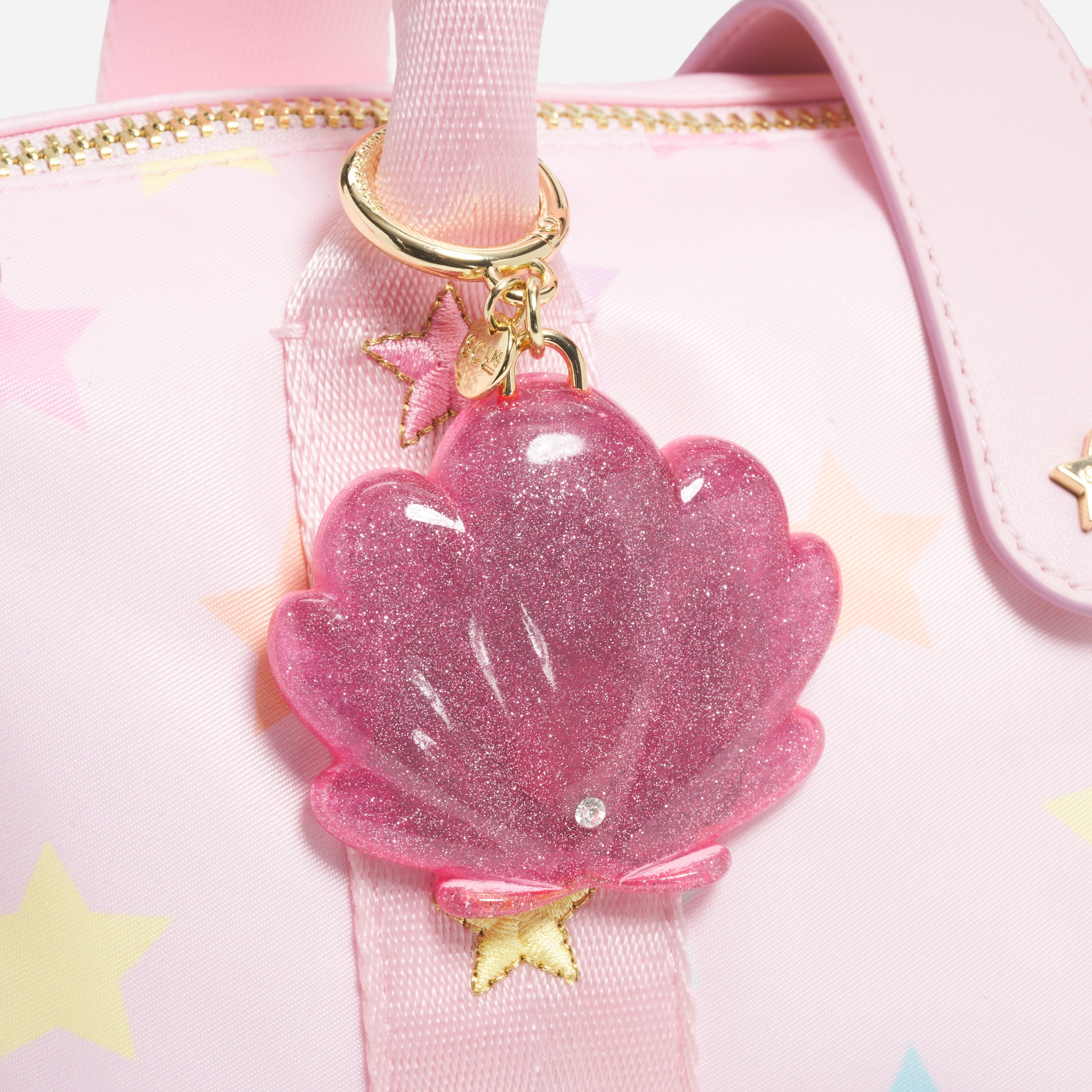 Shell Mirror Bag Charm
