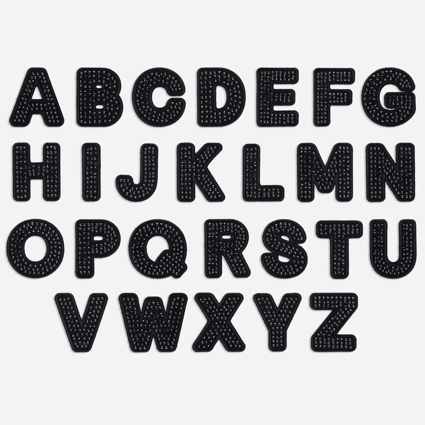 Noir Sparkle Letter Patch