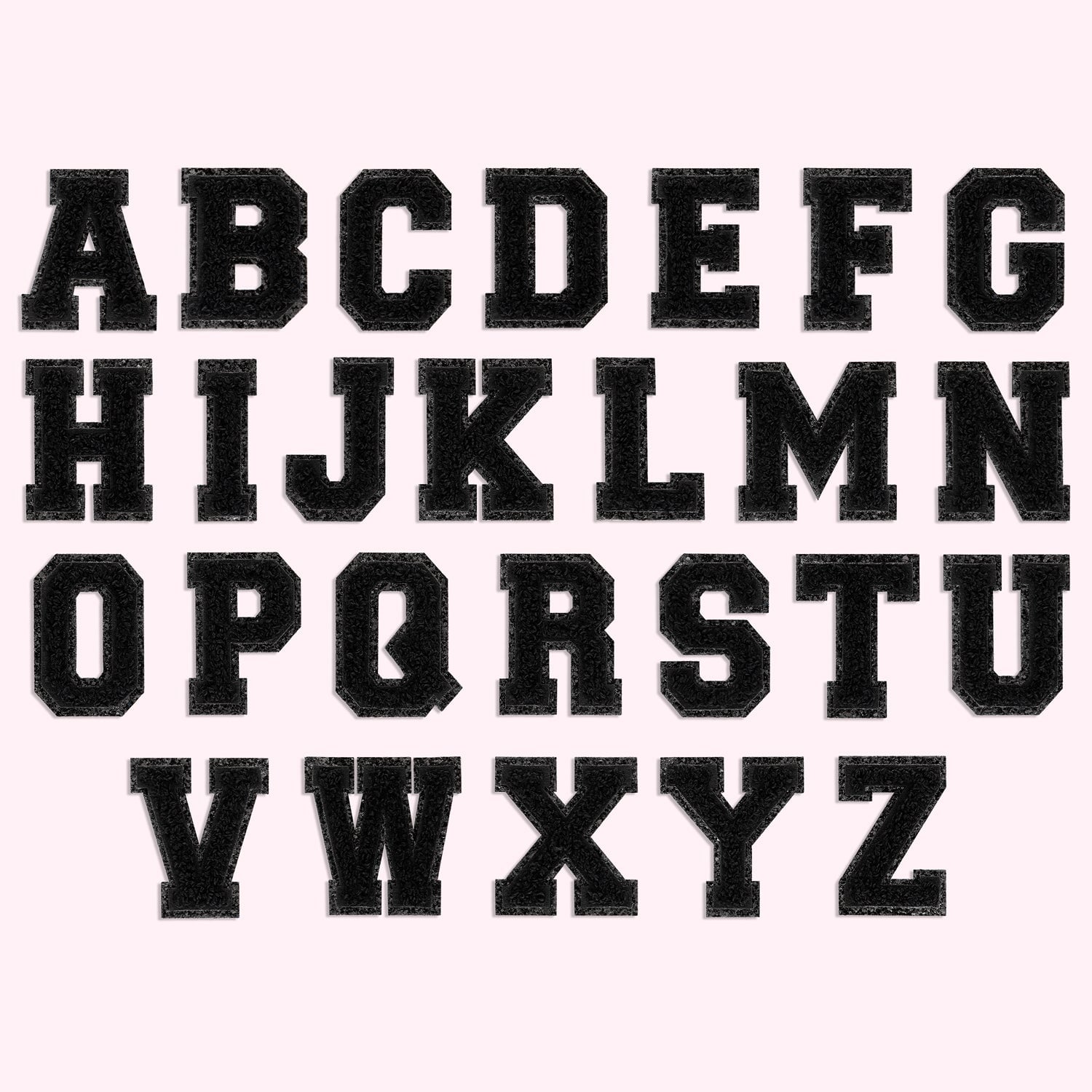 Noir On Noir Glitter Varsity Letter Patch