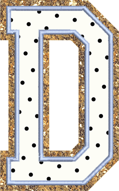 Jumbo Blanc Dot Varsity Letter Patch - Stoney Clover Lane