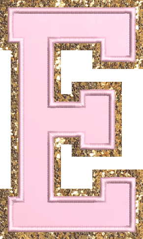 Jumbo Flamingo Glitter Varsity Letter Patch