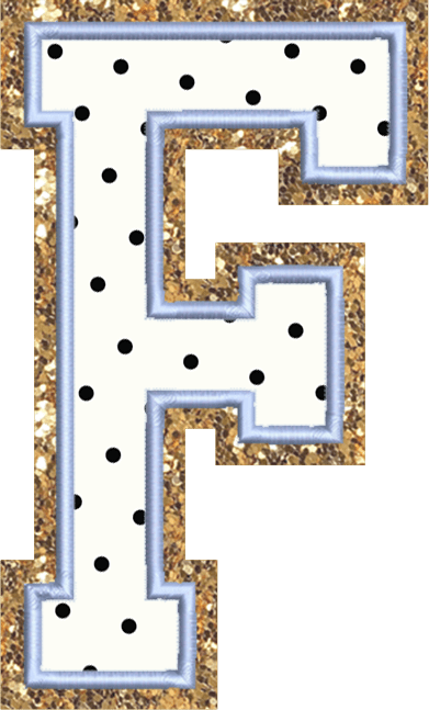 Jumbo Blanc Dot Varsity Letter Patch - Stoney Clover Lane