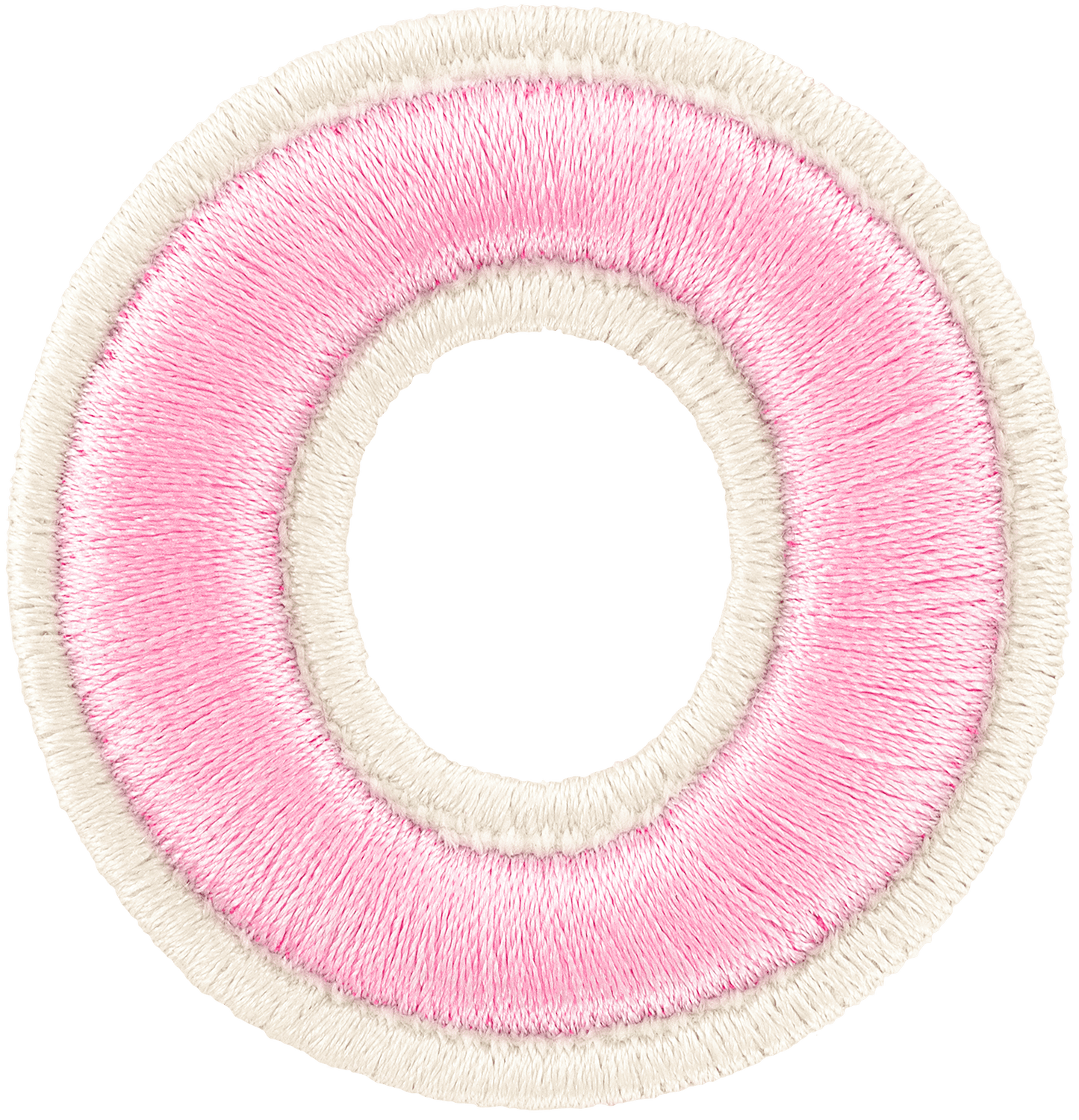 Flamingo Rolled Embroidery Letter Patch