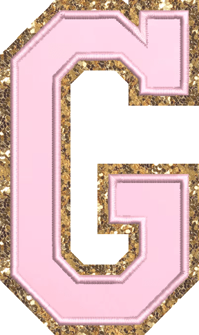 Jumbo Flamingo Glitter Varsity Letter Patch
