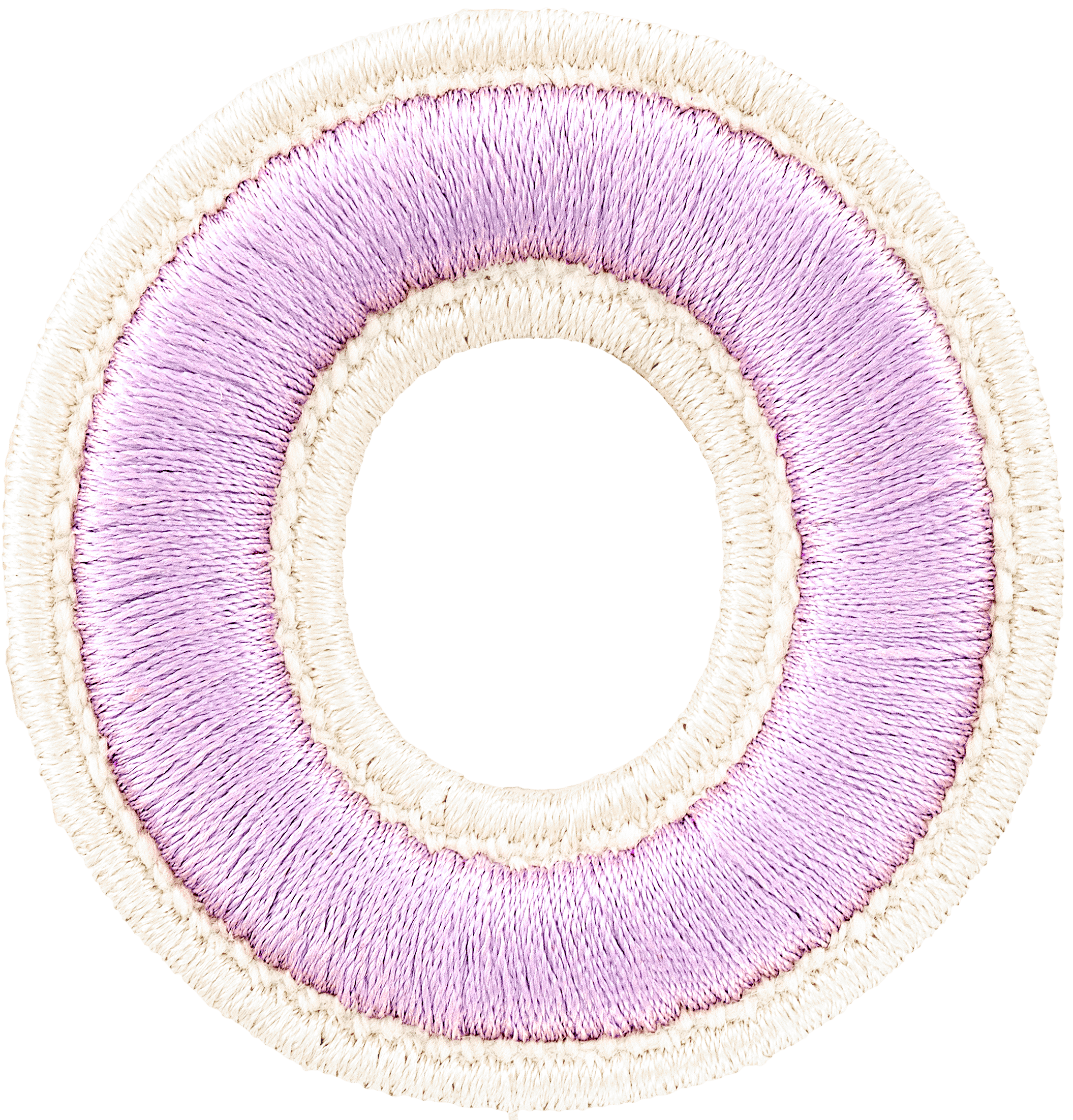Grape Rolled Embroidery Letter Patch