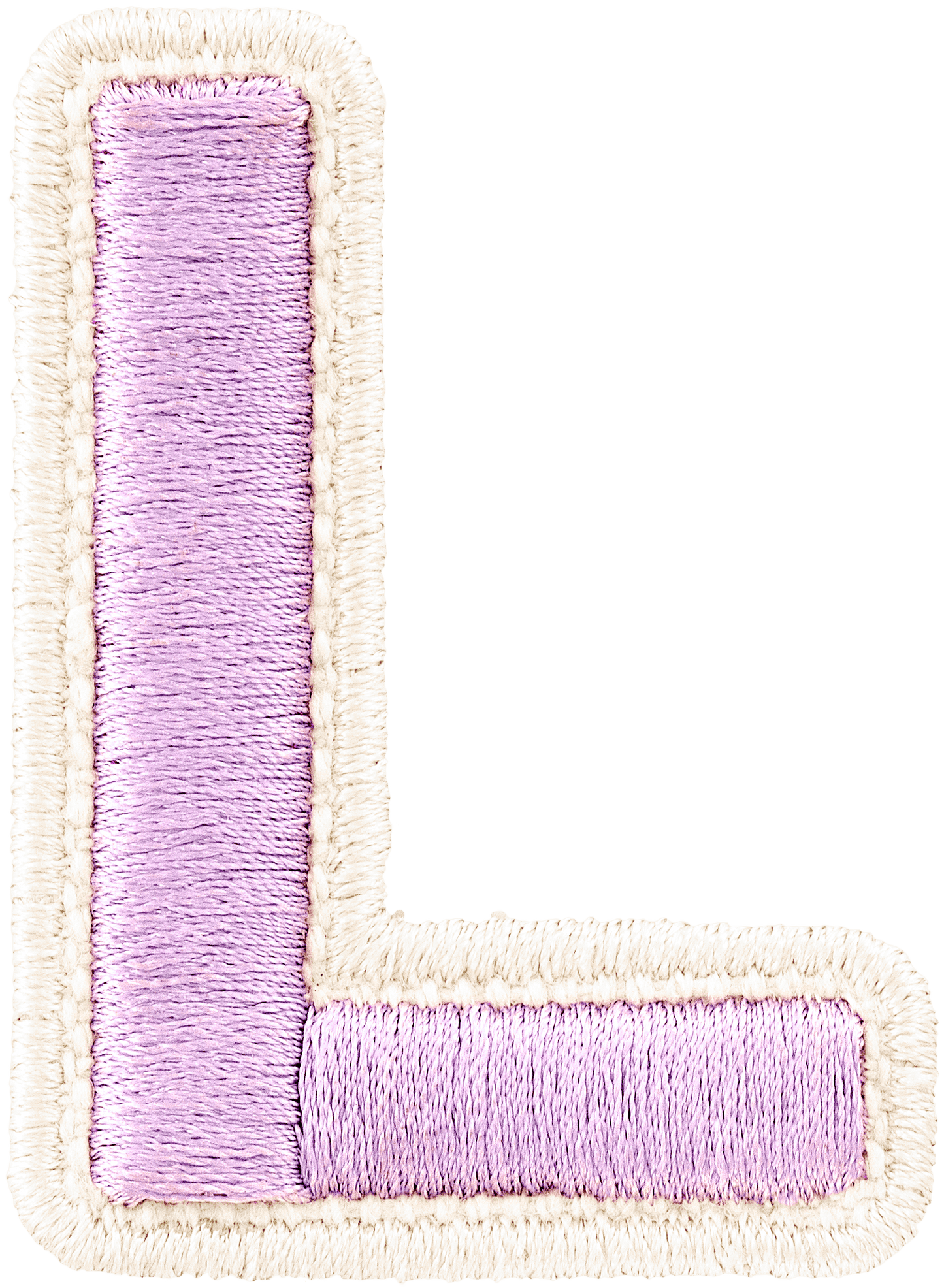 Grape Rolled Embroidery Letter Patch