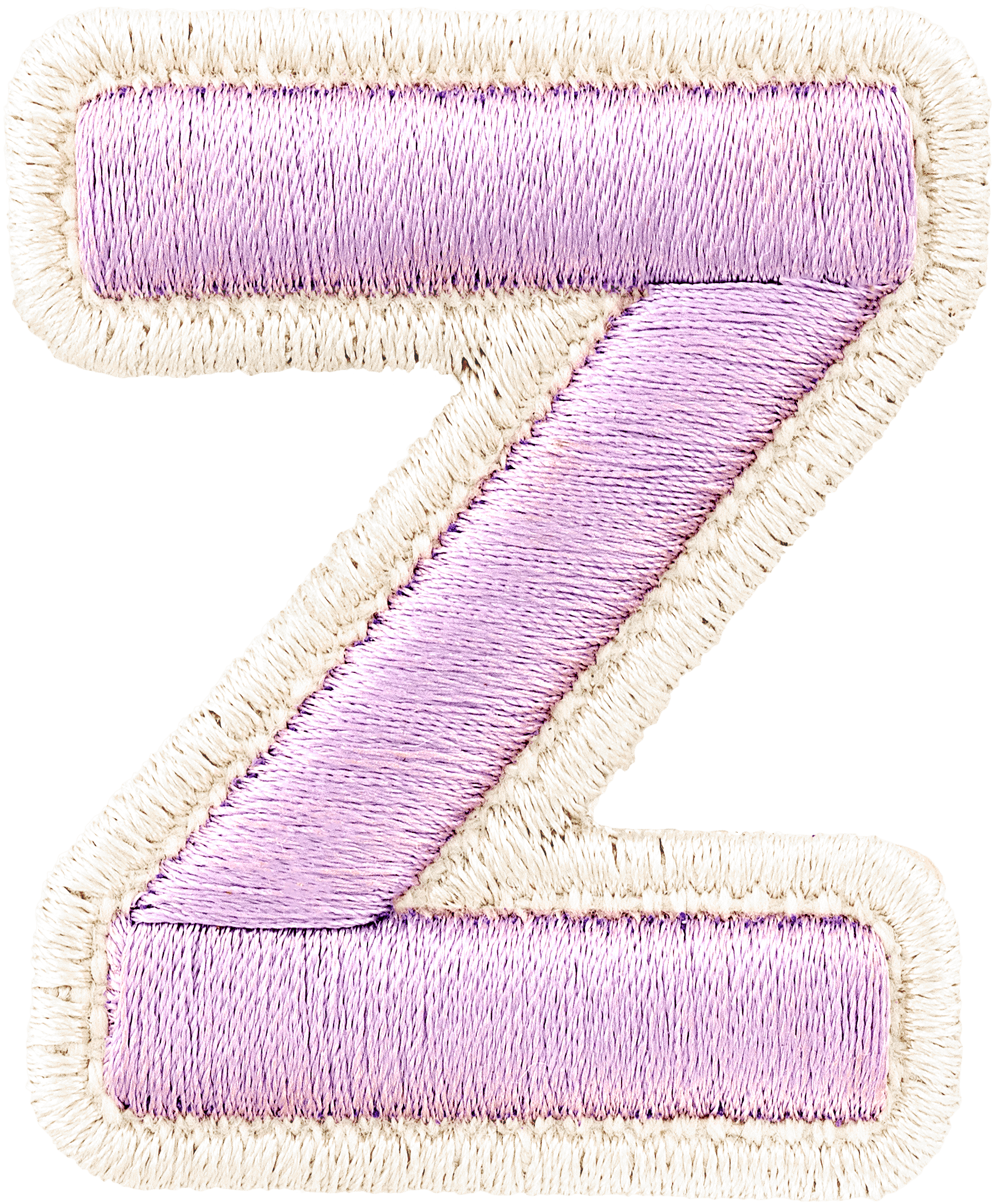 Grape Rolled Embroidery Letter Patch