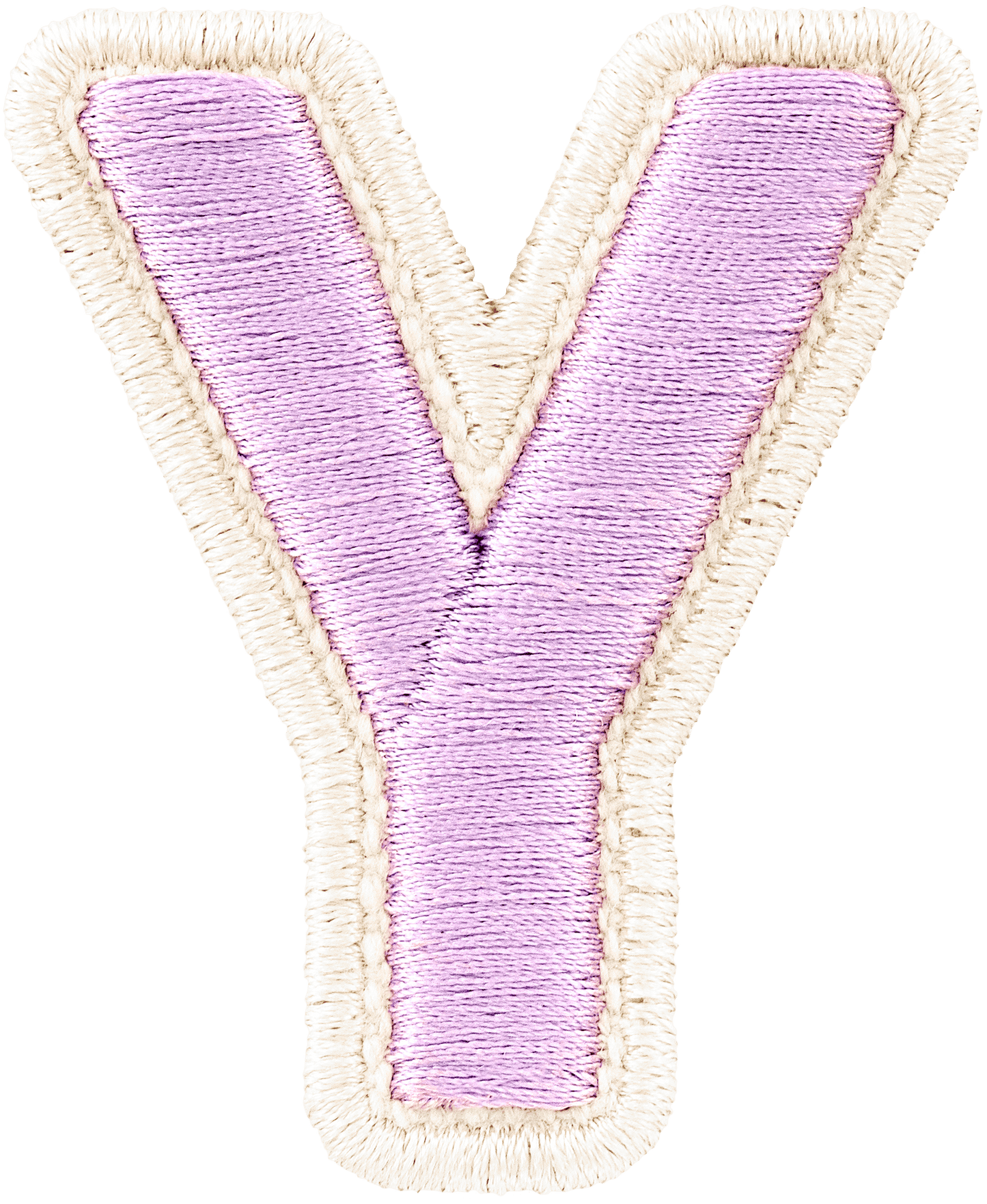Grape Rolled Embroidery Letter Patch