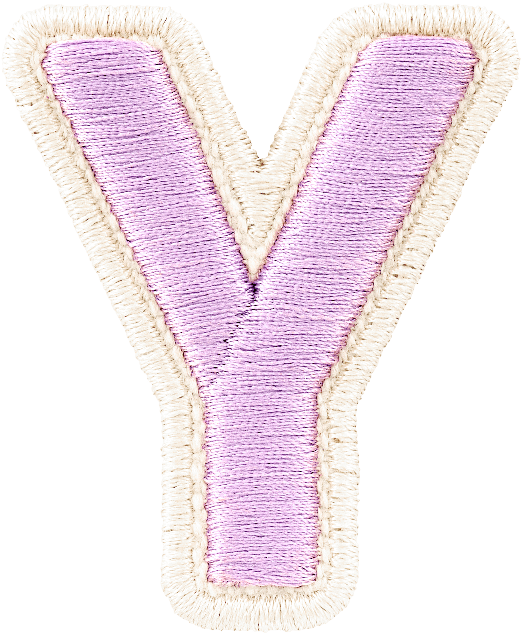 Grape Rolled Embroidery Letter Patch