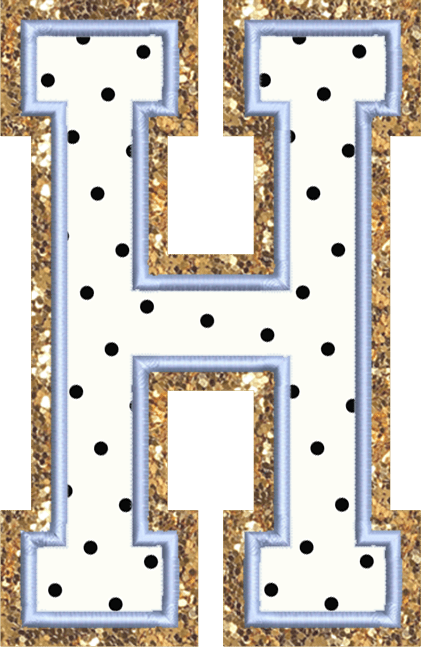 Jumbo Blanc Dot Varsity Letter Patch - Stoney Clover Lane