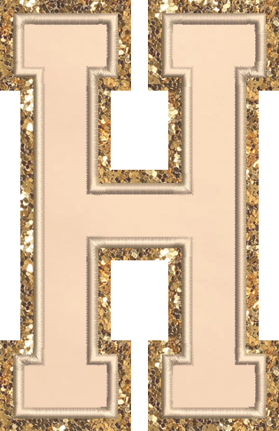 Jumbo Sand Glitter Varsity Letter Patch