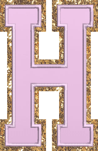 Jumbo Grape Glitter Varsity Letter Patch