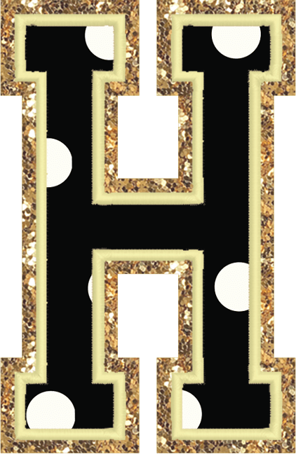 Jumbo Noir Dot Varsity Letter Patch - Stoney Clover Lane