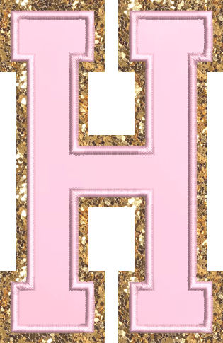 Jumbo Flamingo Glitter Varsity Letter Patch