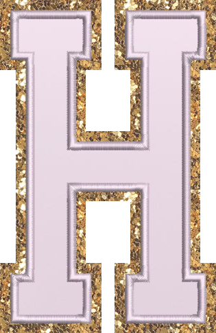 Jumbo Lilac Glitter Varsity Letter Patch