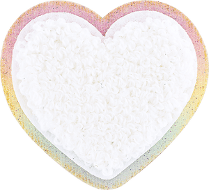 Glitter Rainbow Heart Patch