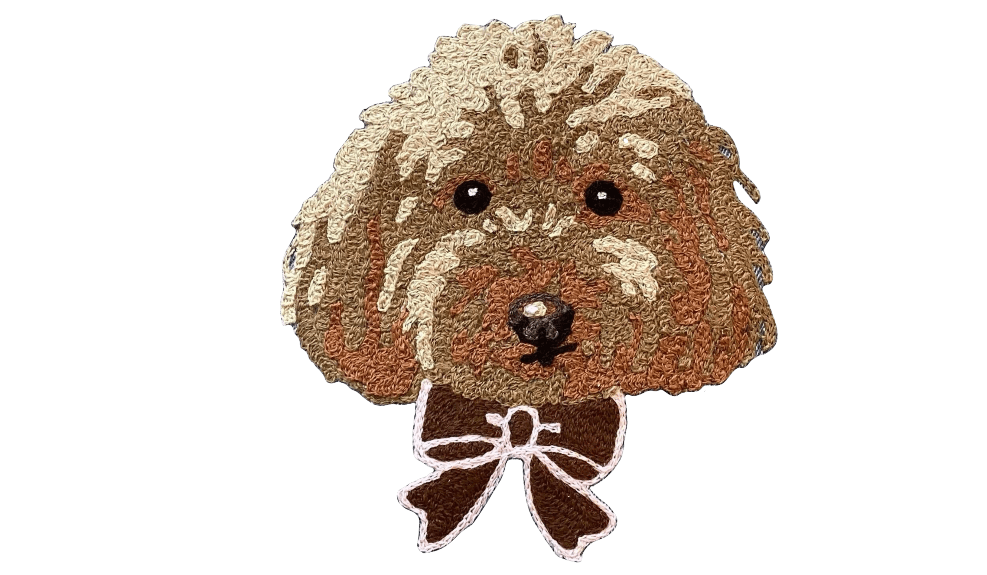 Custom Hand Embroidered Pet Face Large Quilted Pouch Made with Liberty Fabric