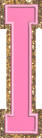 Jumbo Bubblegum Glitter Varsity Letter Patch