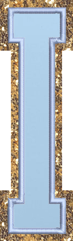 Jumbo Periwinkle Glitter Varsity Letter Patch