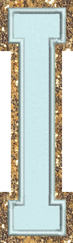 Jumbo Sky Glitter Varsity Letter Patch