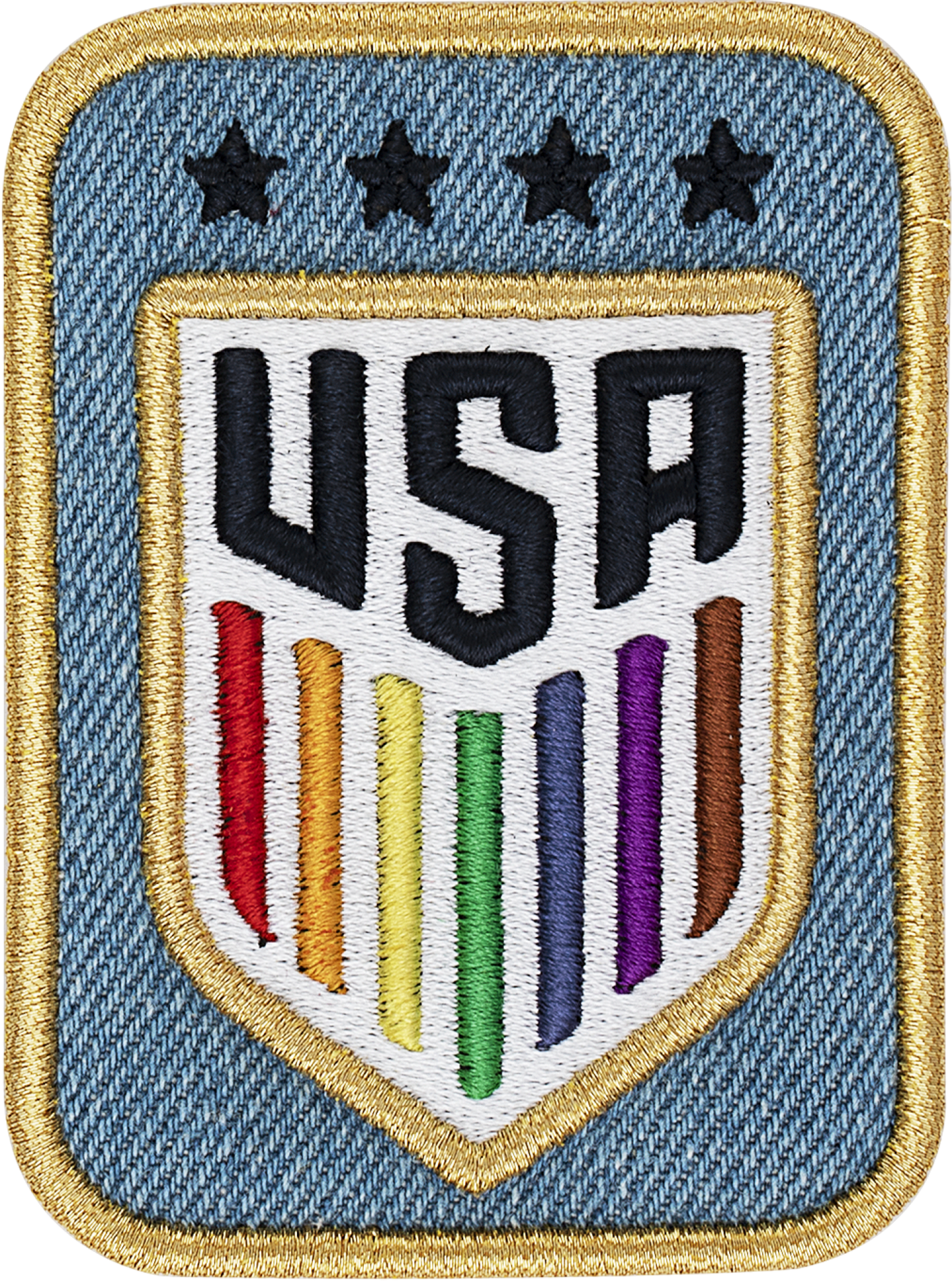U.S. Soccer Pride Crest Denim Patch