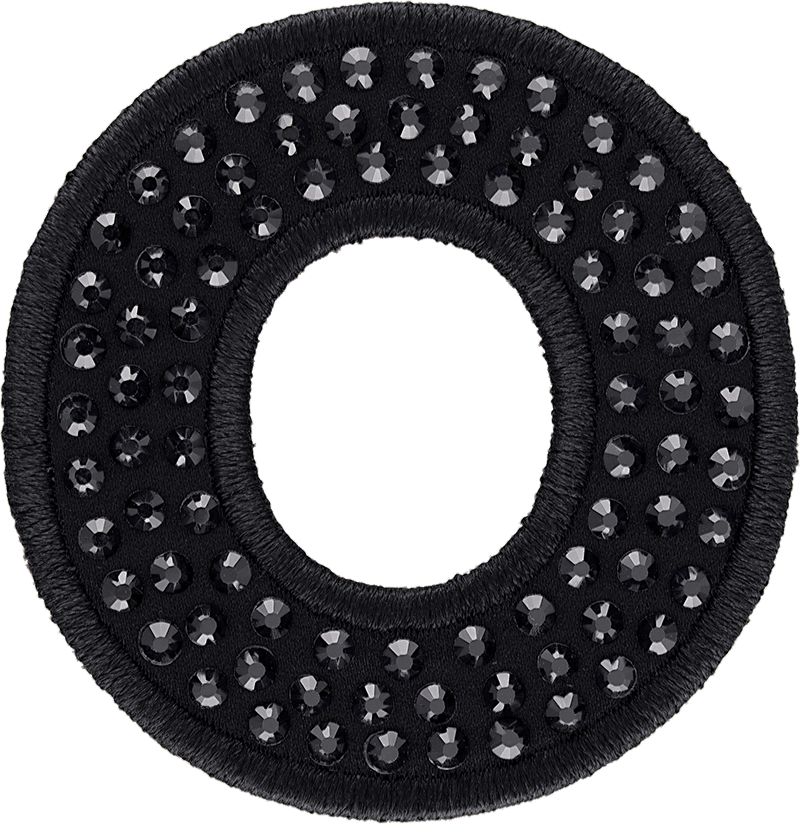 Noir Sparkle Letter Patch