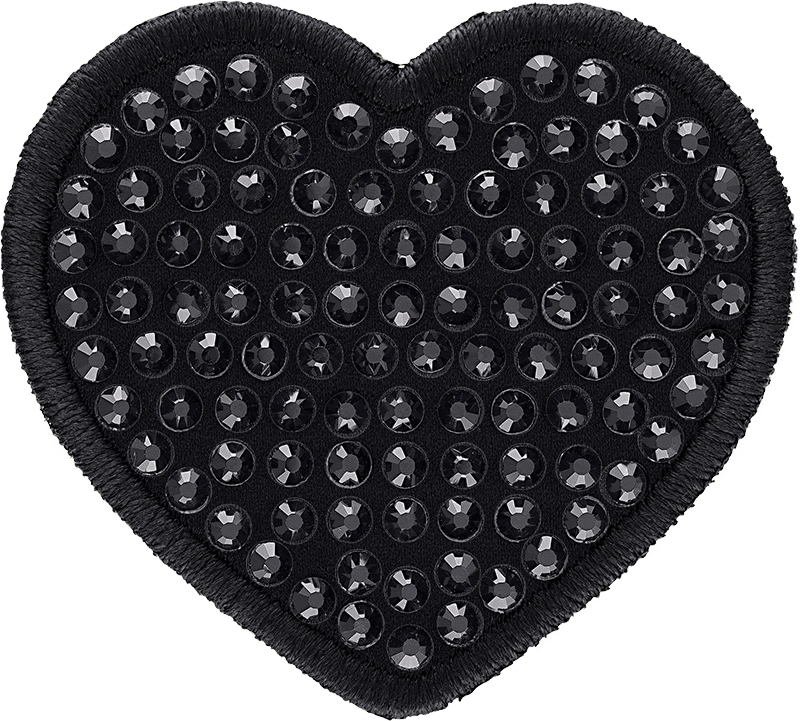 Noir Sparkle Heart Patch