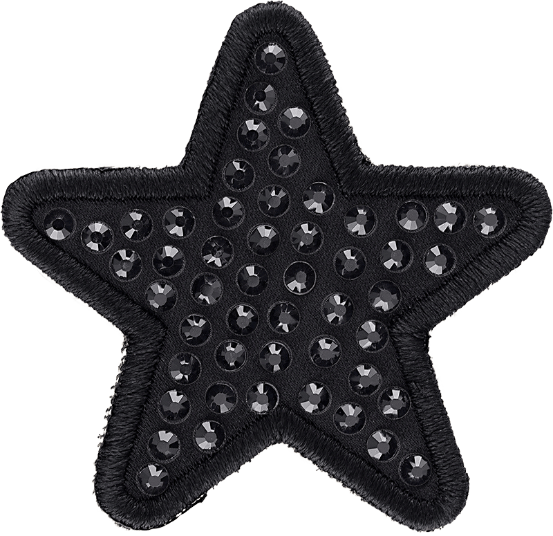 Noir Sparkle Star Patch